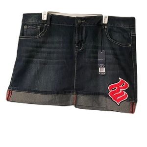 RW mini jean skirt